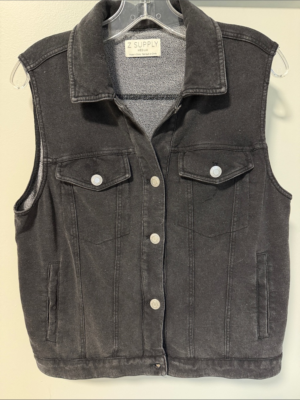 Z Supply Black Denim Vest